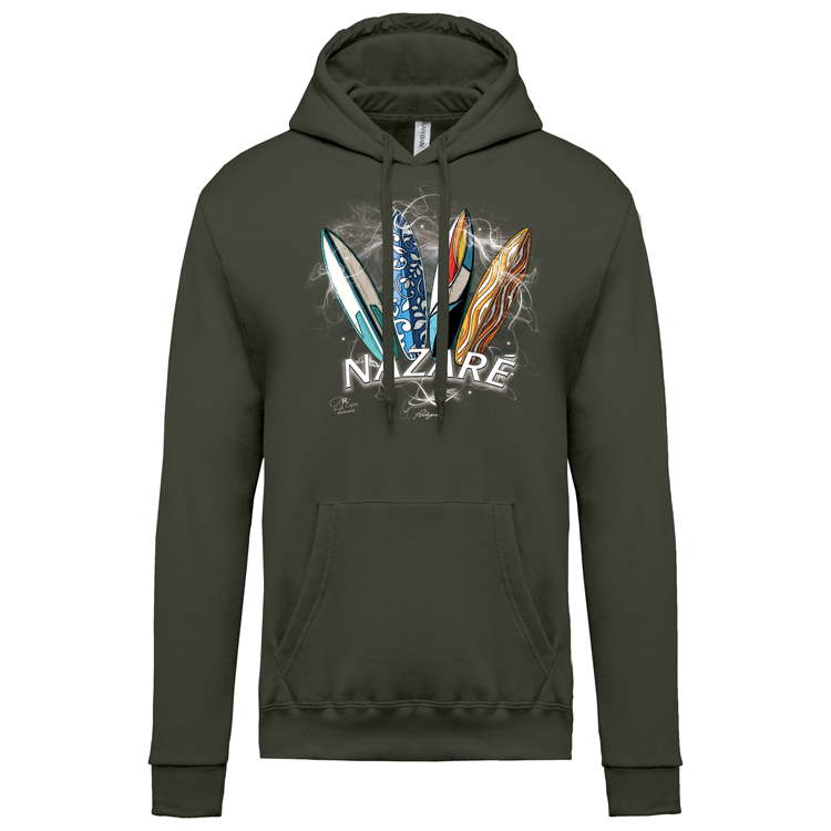 Sweatshirt Kariban com Capuz Surfboards Nazaré
