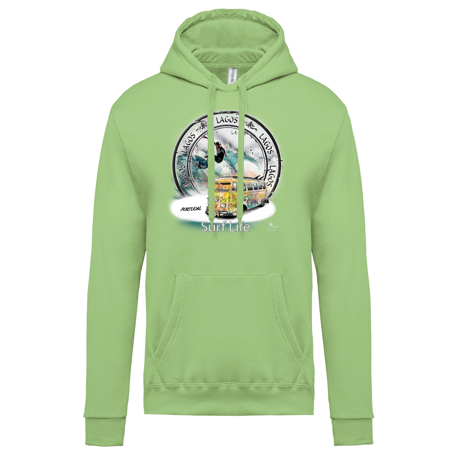 Sweatshirt Kariban com Capuz Surf Life Lagos