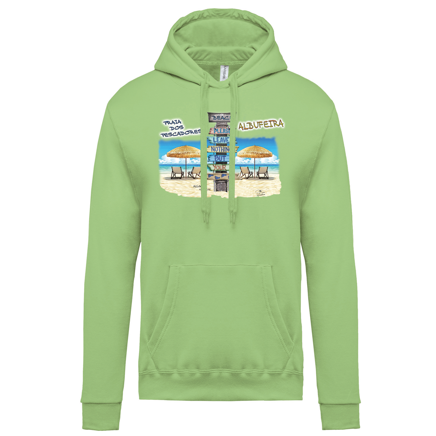 Sweatshirt Kariban com Capuz Pegadas Albufeira