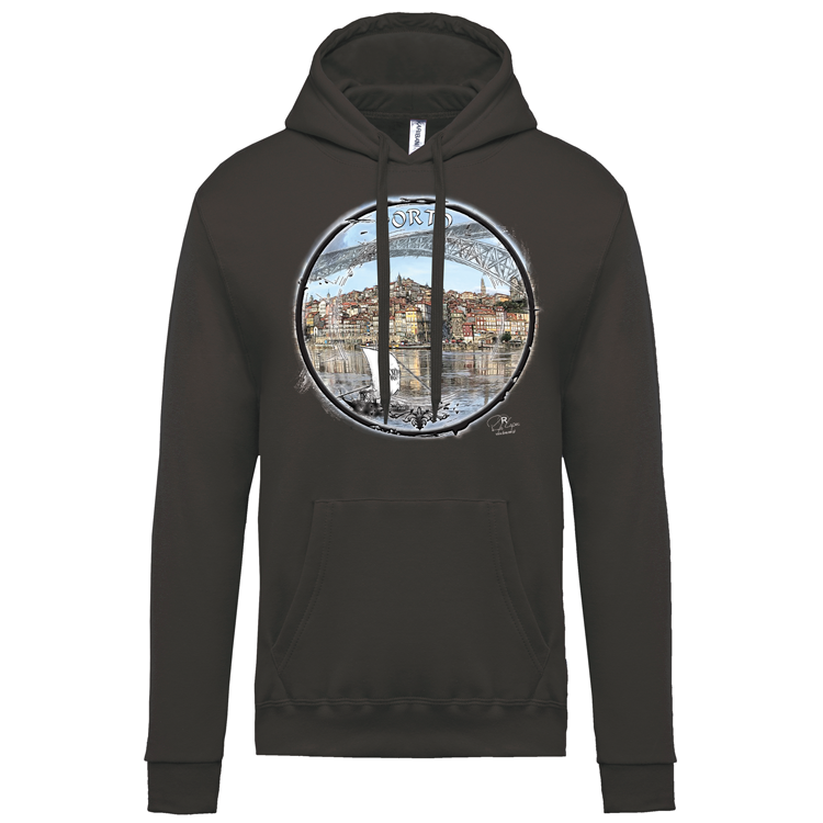 Sweatshirt Kariban com Capuz Selo Porto