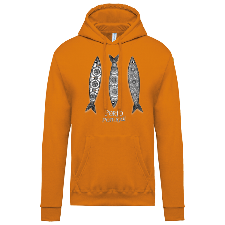 Sweatshirt Kariban com Capuz 3 Sardinhas Porto