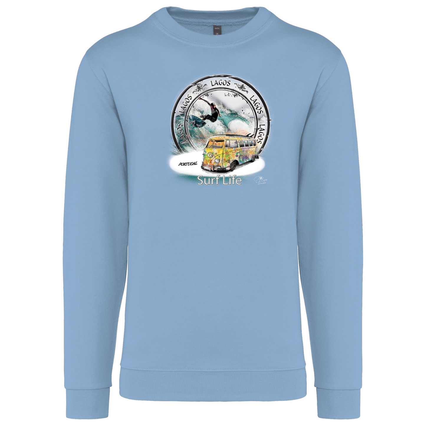 Sweatshirt Kariban sem Capuz Surf Life Lagos