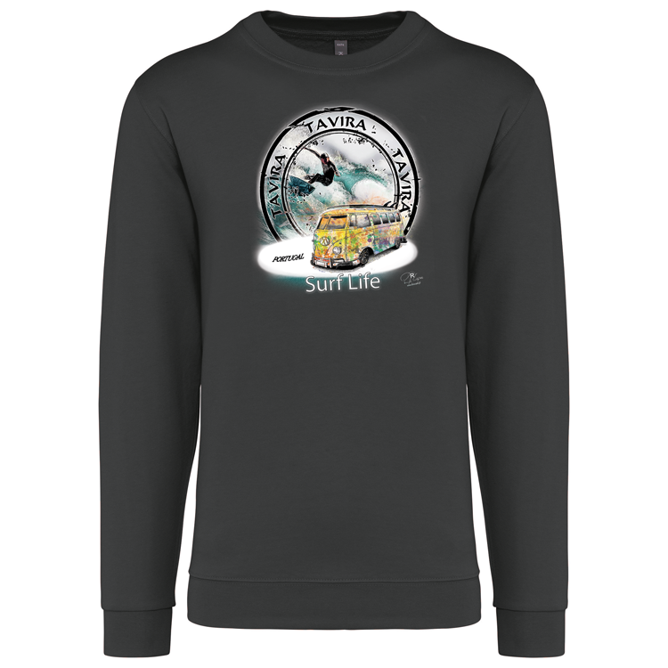Sweatshirt Kariban sem Capuz Surf Life Tavira