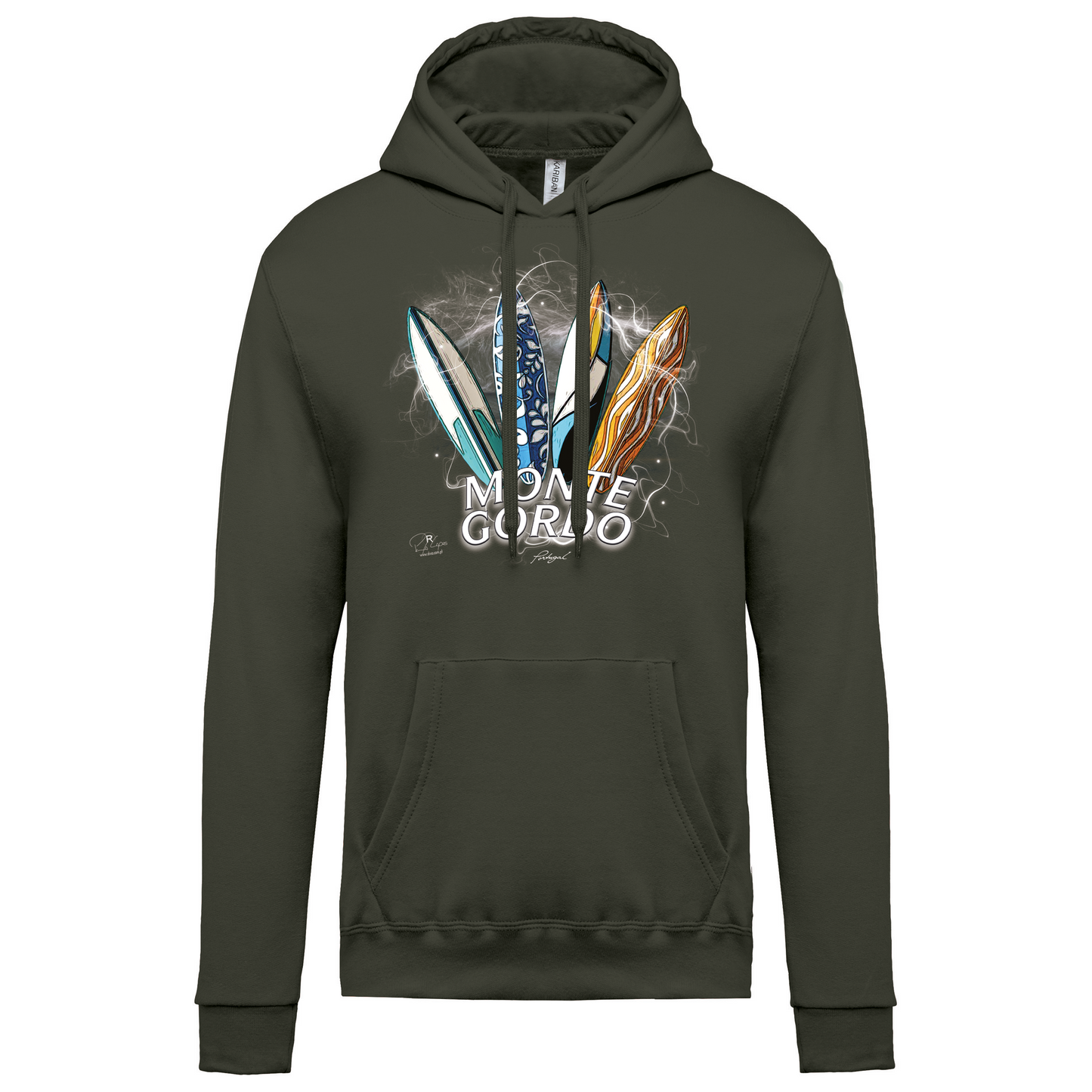 Sweatshirt Kariban com Capuz Surfboards Monte Gordo