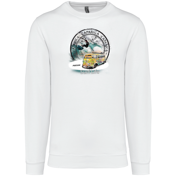 Sweatshirt Kariban sem Capuz Surf Life Caparica