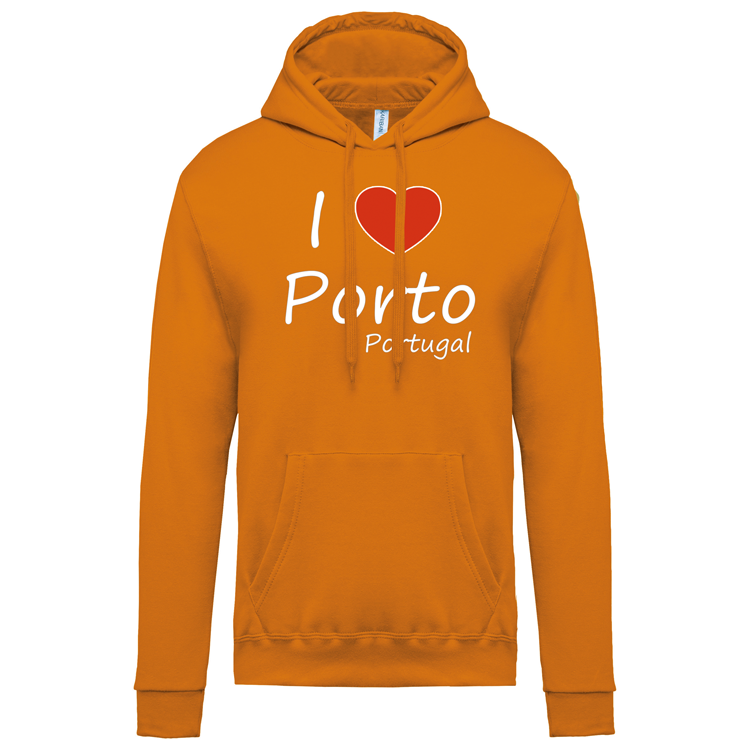 Sweatshirt Kariban com Capuz I Love Porto
