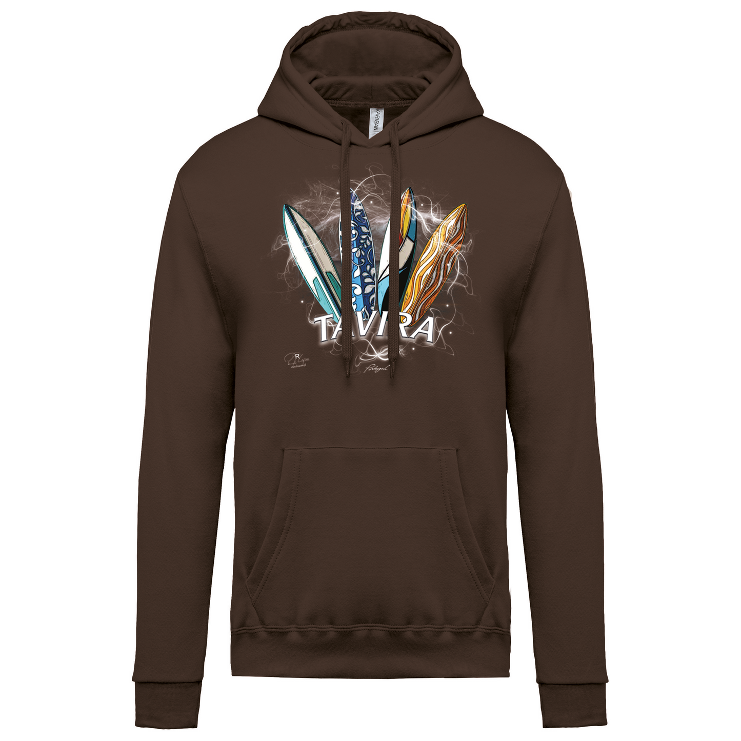 Sweatshirt Kariban com Capuz Surfboards Tavira