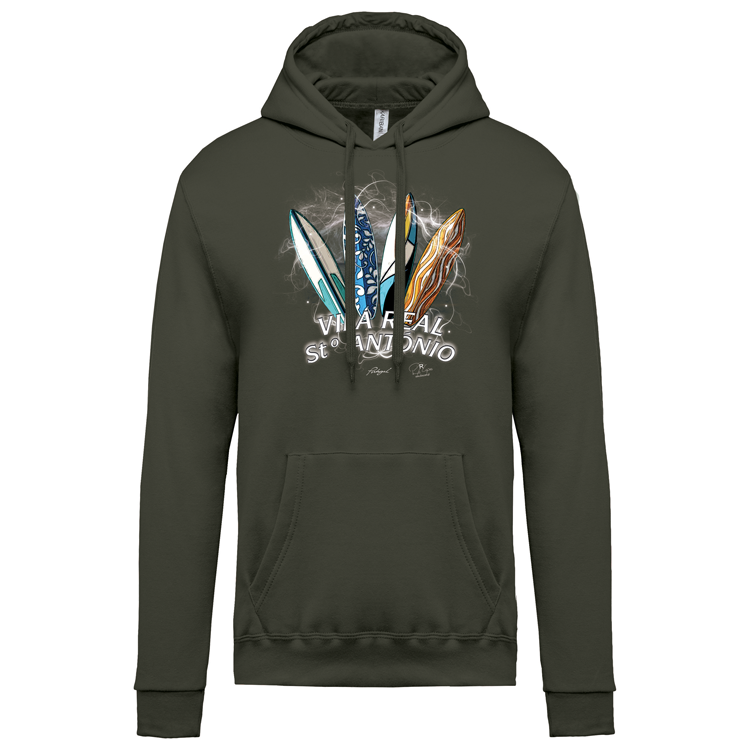Sweatshirt Kariban com Capuz Surfboards Vila Real Stº António