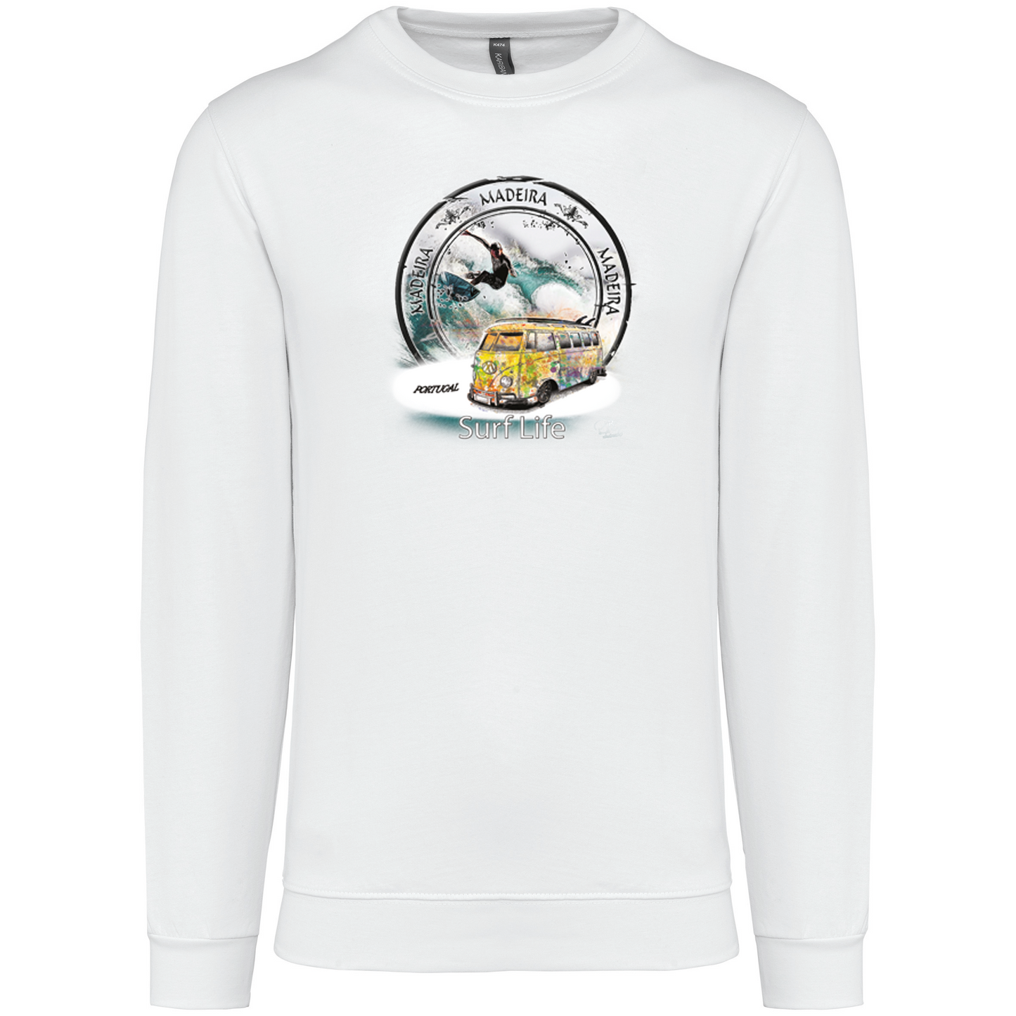 Sweatshirt Kariban sem Capuz Surf Life Ilha da Madeira
