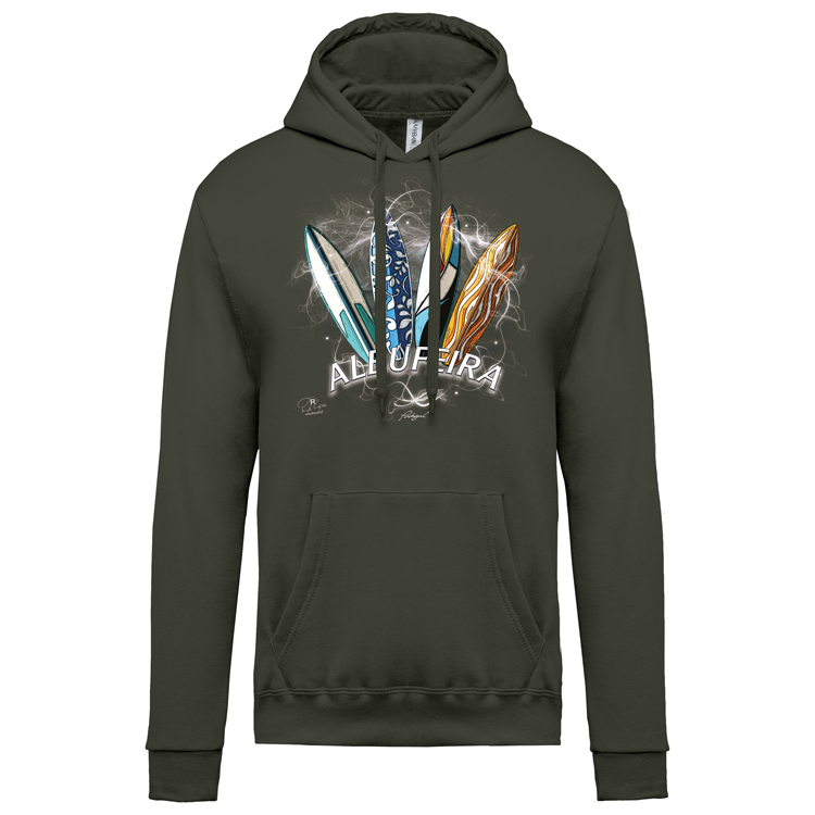 Sweatshirt Kariban com Capuz Surfboards Albufeira