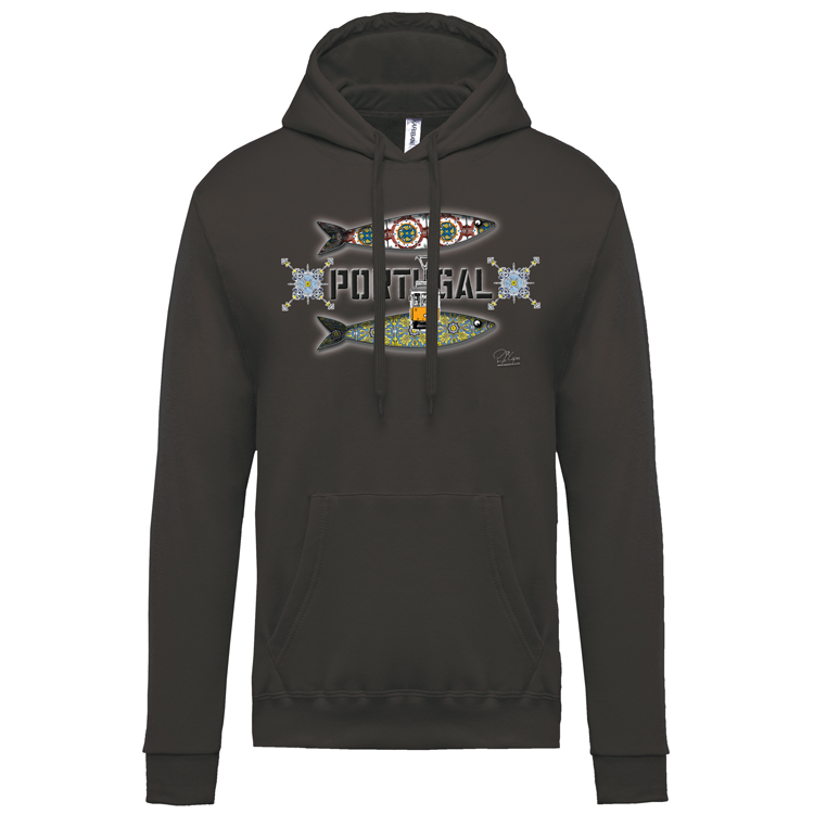 Sweatshirt Kariban com Capuz Duas Sardinhas Coimbra