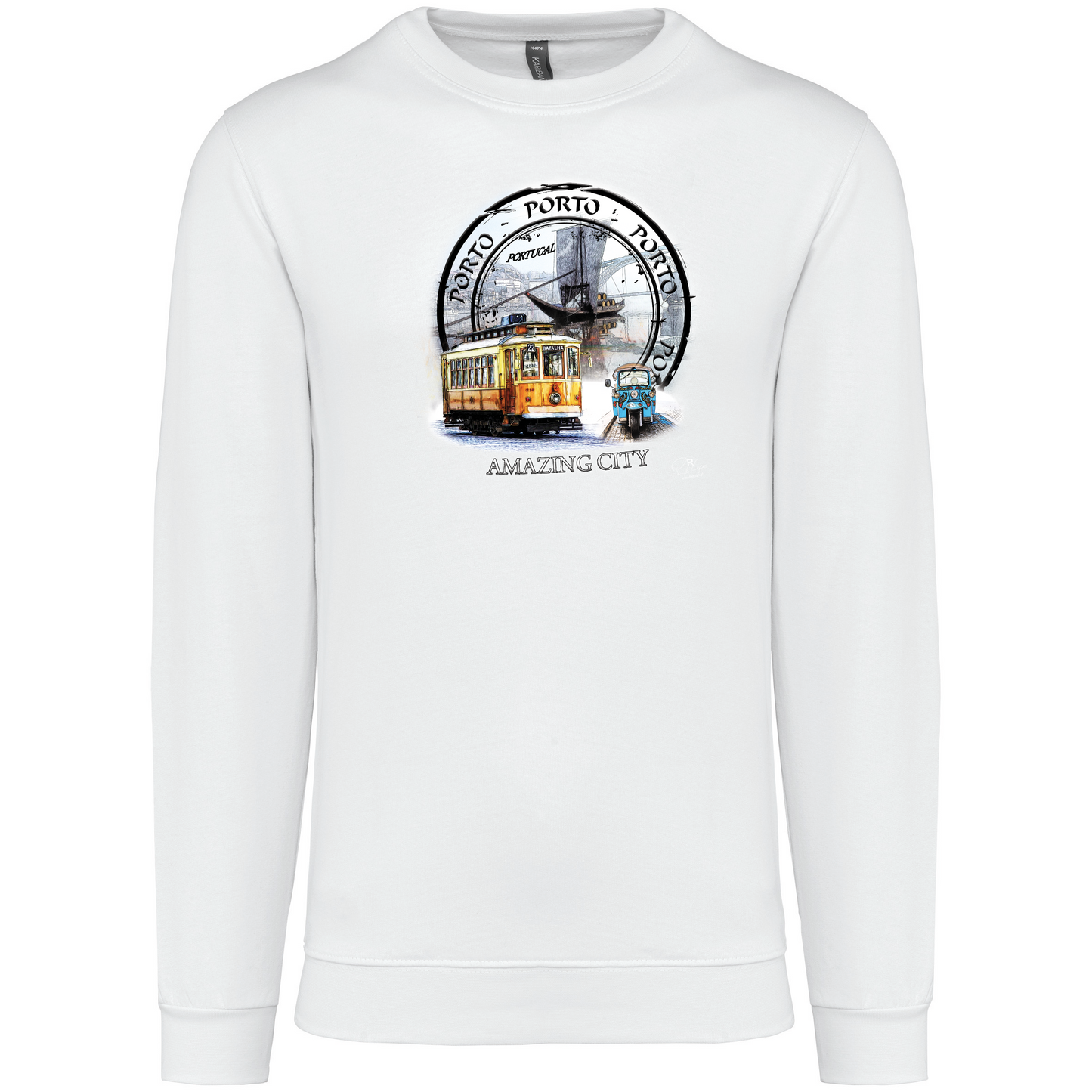 Sweatshirt Kariban sem Capuz Amazing City Porto