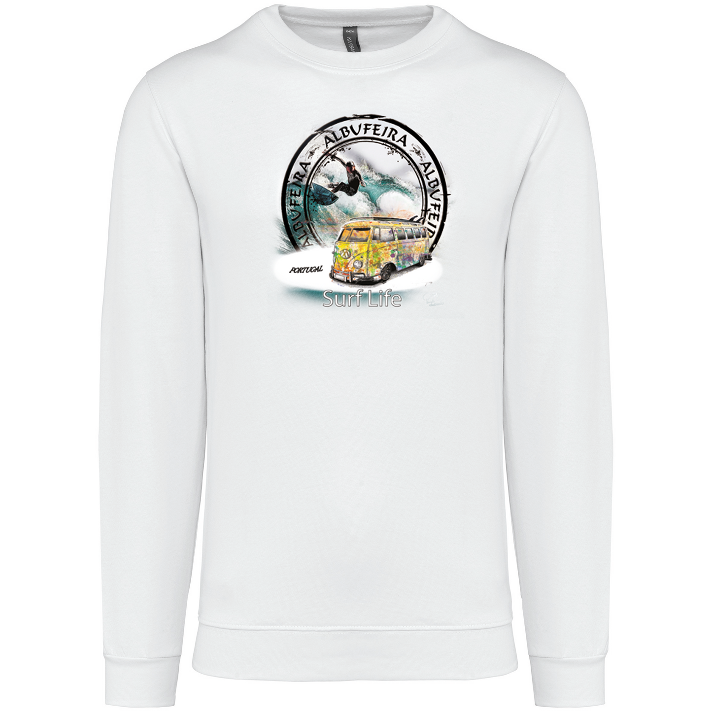 Sweatshirt Kariban sem Capuz Surf Life Albufeira