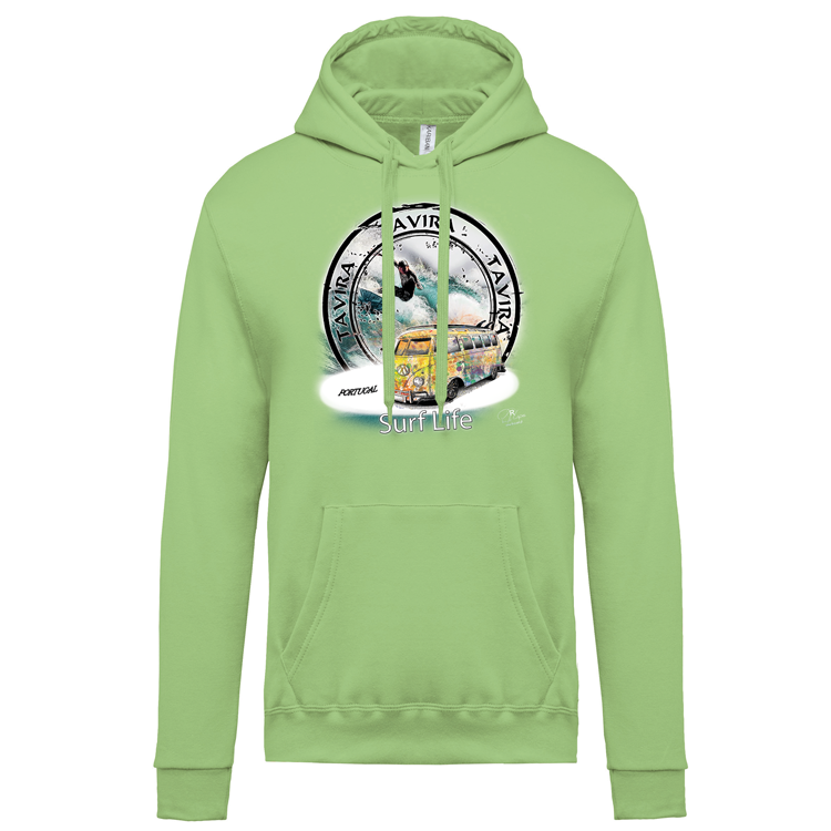 Sweatshirt Kariban com Capuz Surf Life Tavira