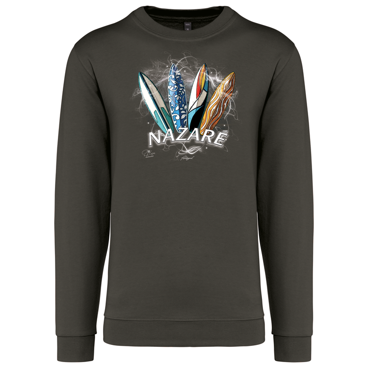 Sweatshirt Kariban sem Capuz Surfboards Nazaré