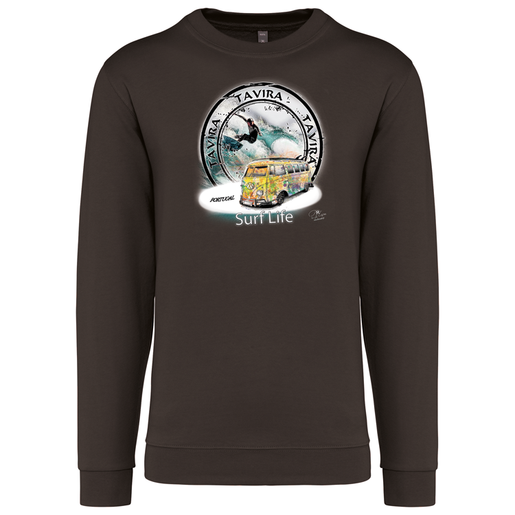Sweatshirt Kariban sem Capuz Surf Life Tavira