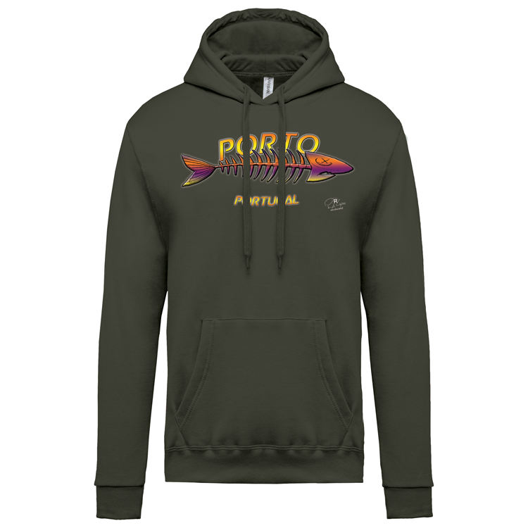 Sweatshirt Kariban com Capuz Espinha Porto