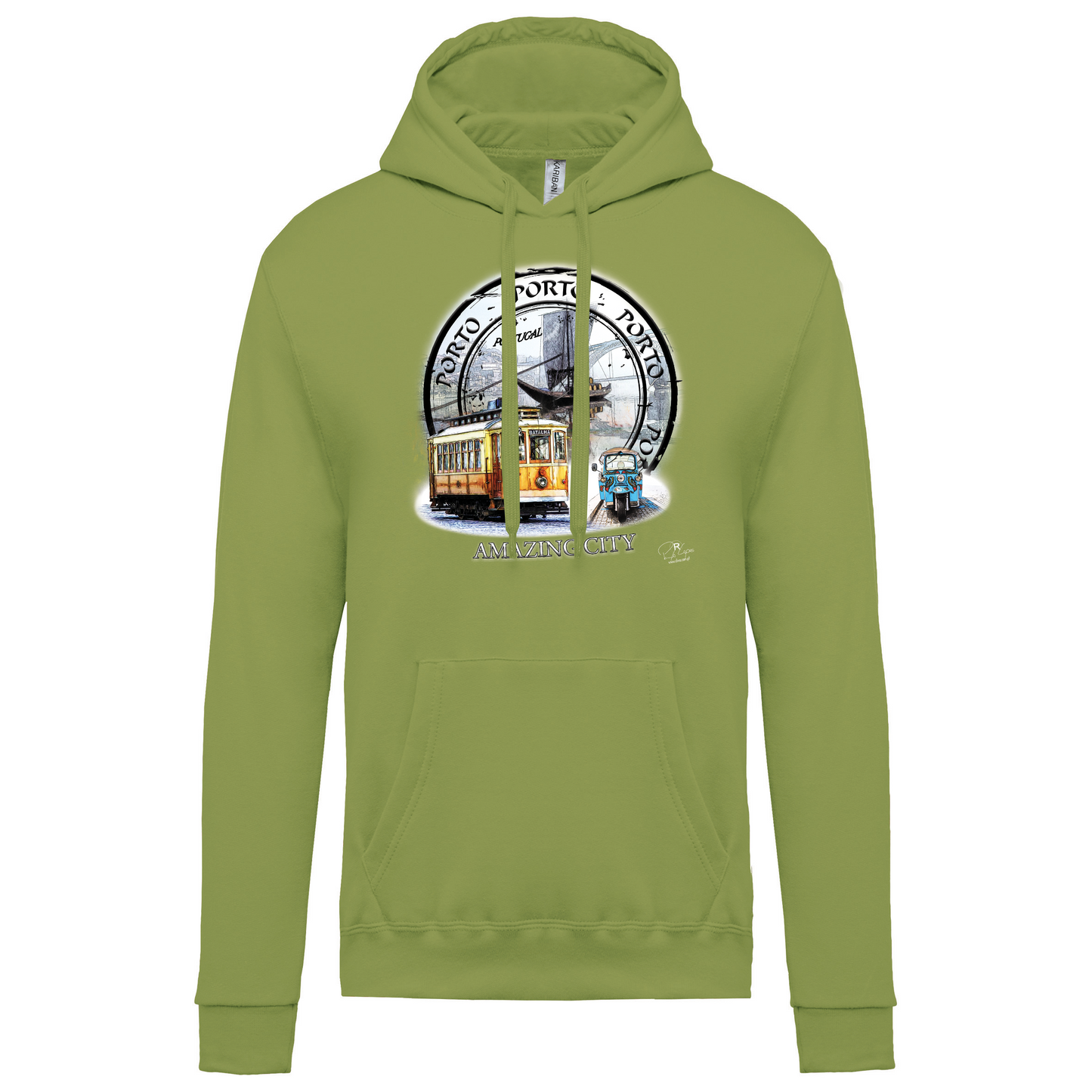 Sweatshirt Kariban com Capuz Amazing City Porto