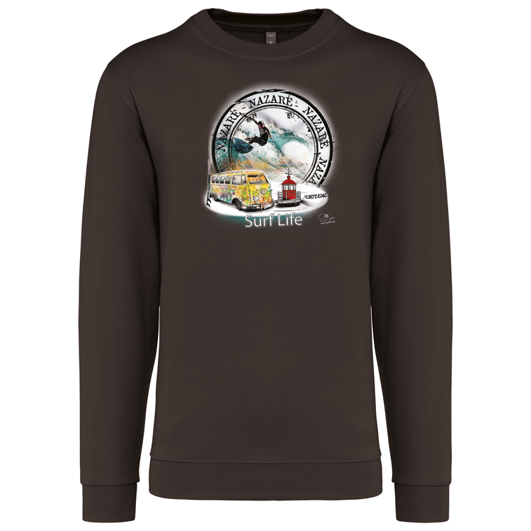 Sweatshirt Kariban sem Capuz Surf Life Nazaré