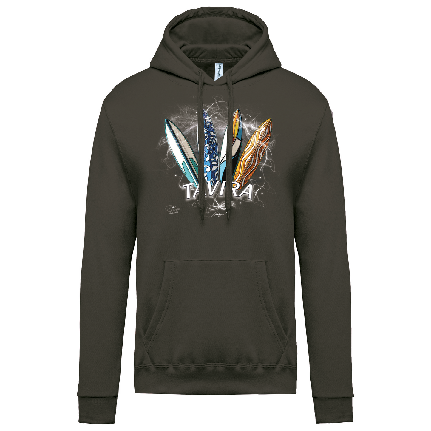 Sweatshirt Kariban com Capuz Surfboards Tavira