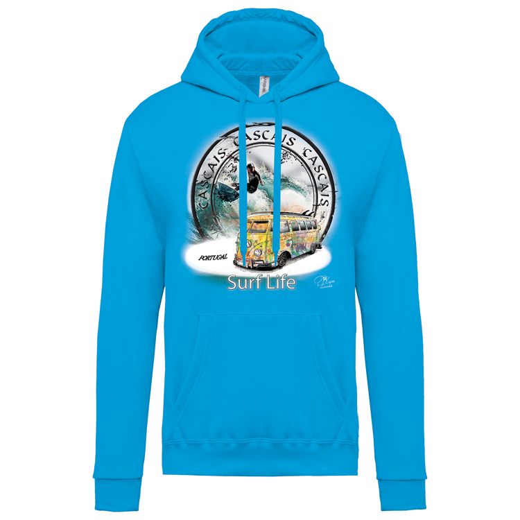 Sweatshirt Kariban com Capuz Surf Life Cascais