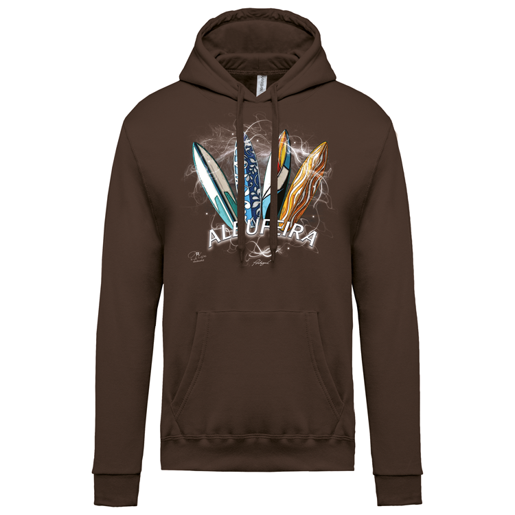 Sweatshirt Kariban com Capuz Surfboards Albufeira