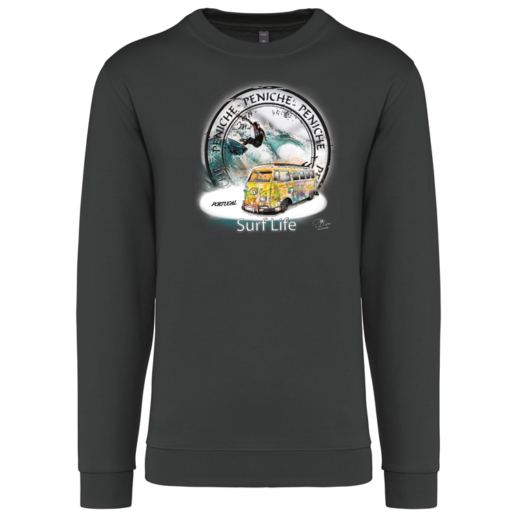 Sweatshirt Kariban sem Capuz Surf Life Peniche