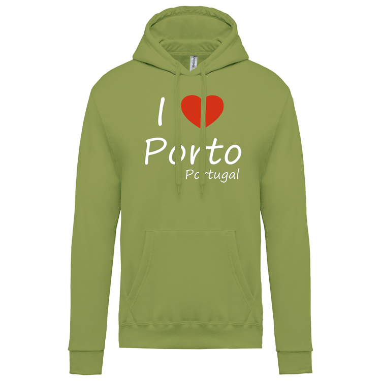 Sweatshirt Kariban com Capuz I Love Porto