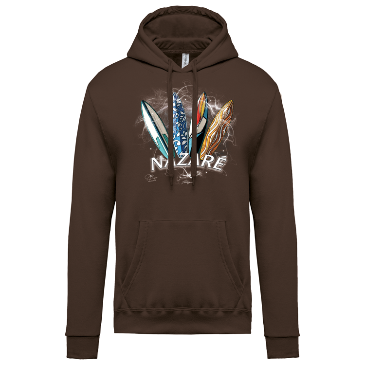 Sweatshirt Kariban com Capuz Surfboards Nazaré