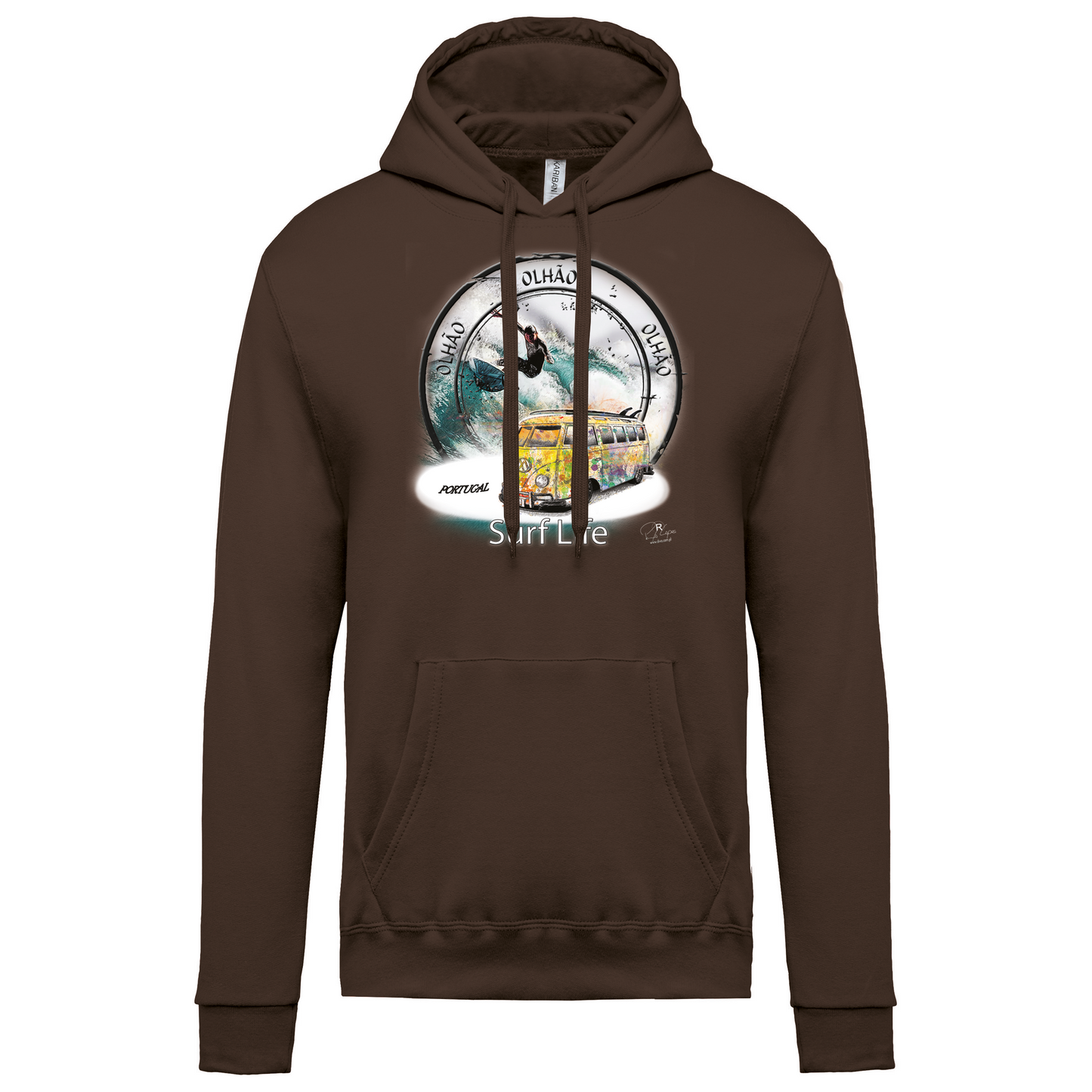 Sweatshirt Kariban com Capuz Surf Life Olhão