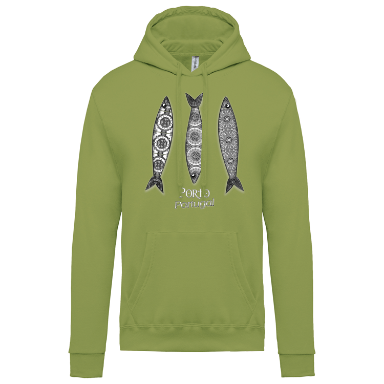 Sweatshirt Kariban com Capuz 3 Sardinhas Porto