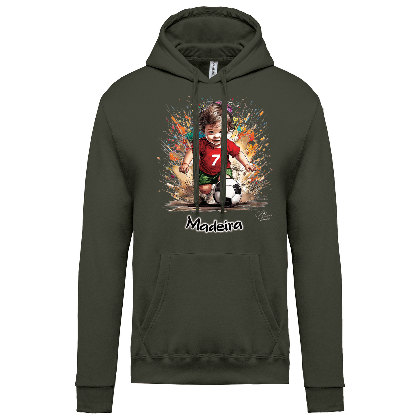 Sweatshirt Kariban com Capuz 7 Madeira