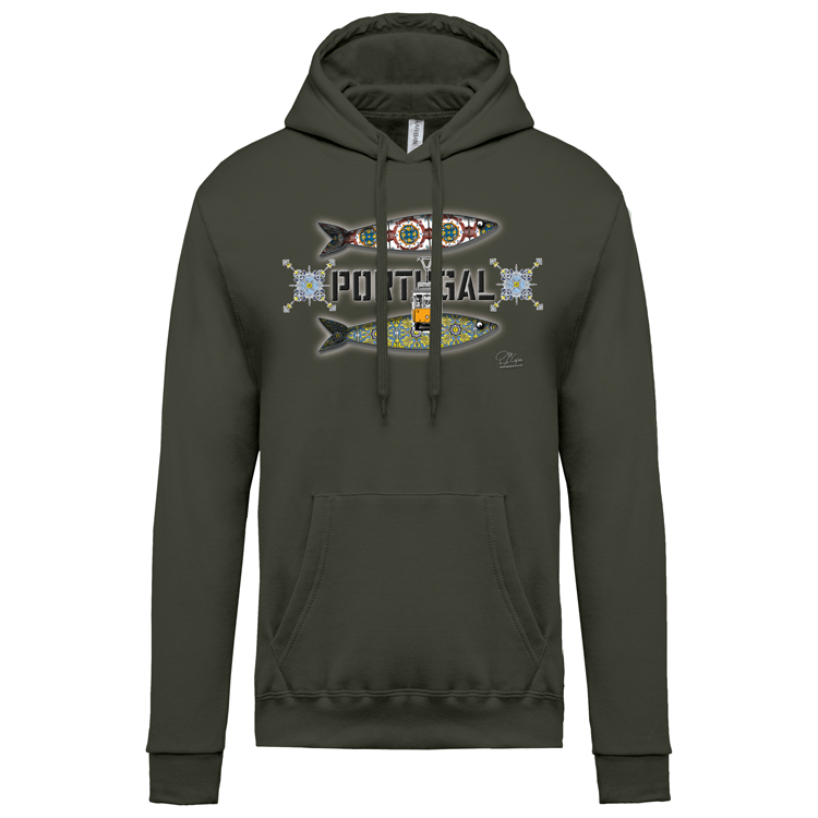 Sweatshirt Kariban com Capuz Duas Sardinhas Coimbra