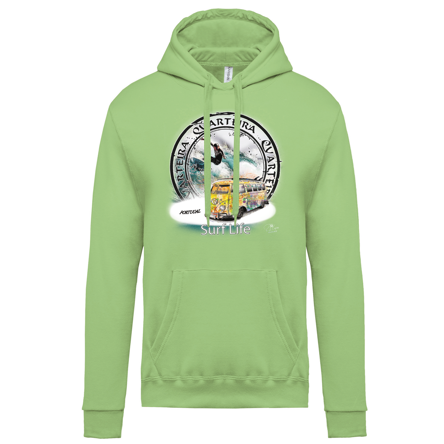 Sweatshirt Kariban com Capuz Surf Life Quarteira