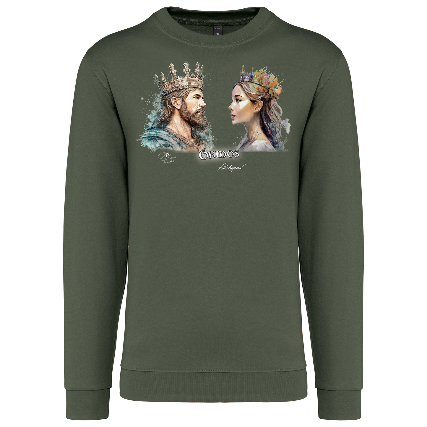 Sweatshirt Kariban sem Capuz King and Queen Óbidos