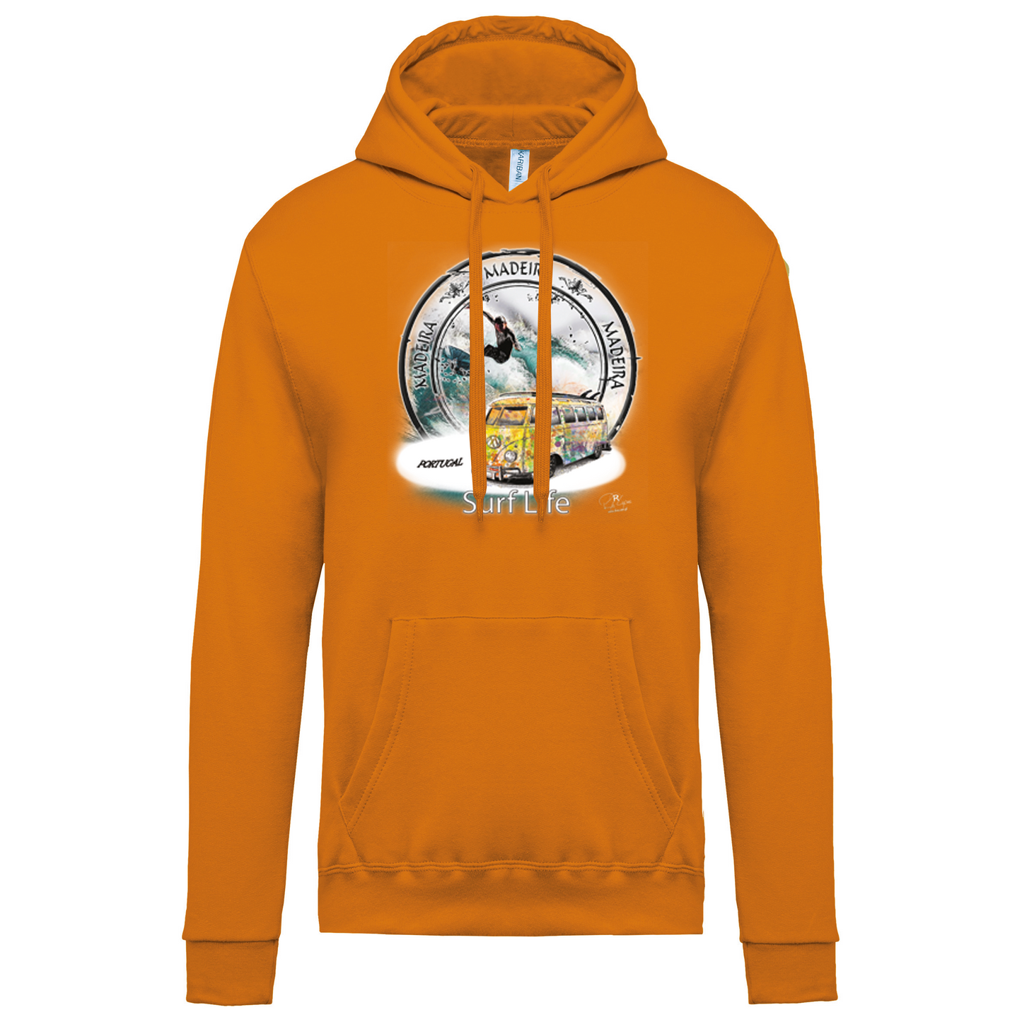 Sweatshirt Kariban com Capuz Surf Life Ilha da Madeira
