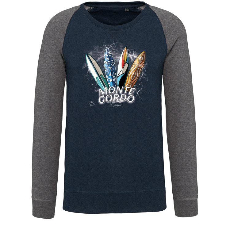 Sweatshirt Bicolor sem capuz Surfboards Monte Gordo