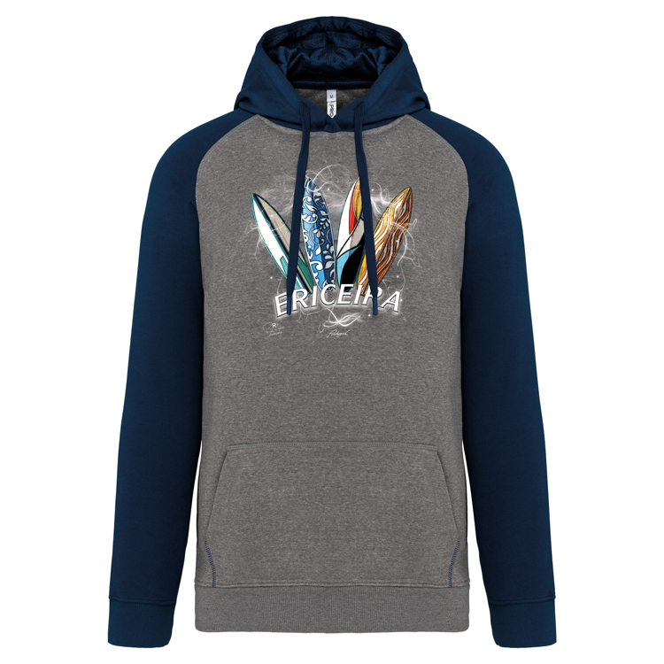 Sweatshirt Bicolor com capuz Surfboards Ericeira