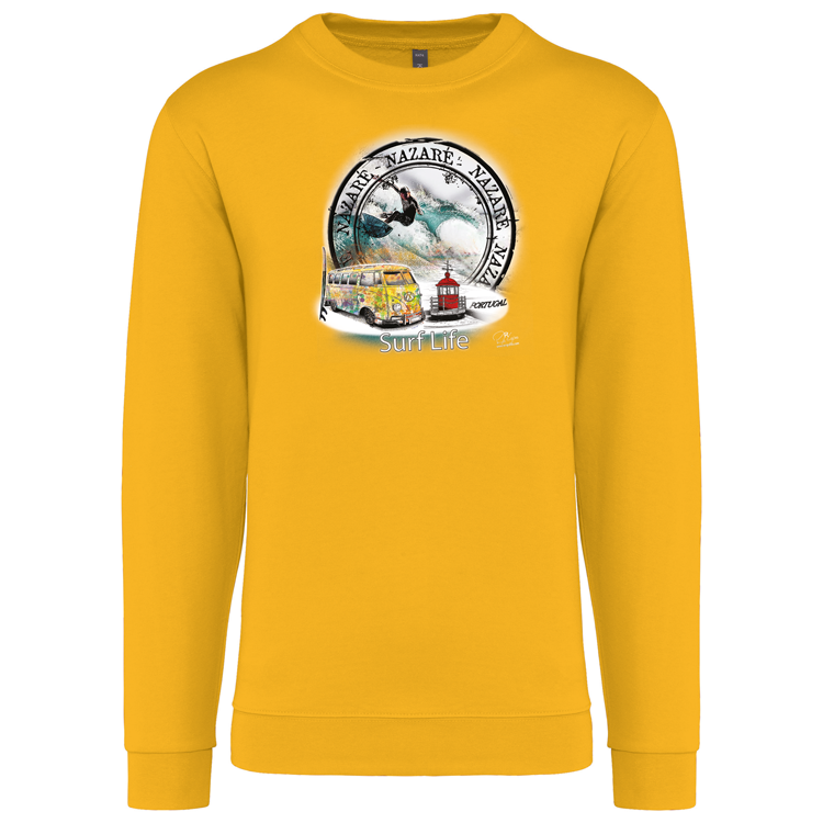 Sweatshirt Kariban sem Capuz Surf Life Nazaré