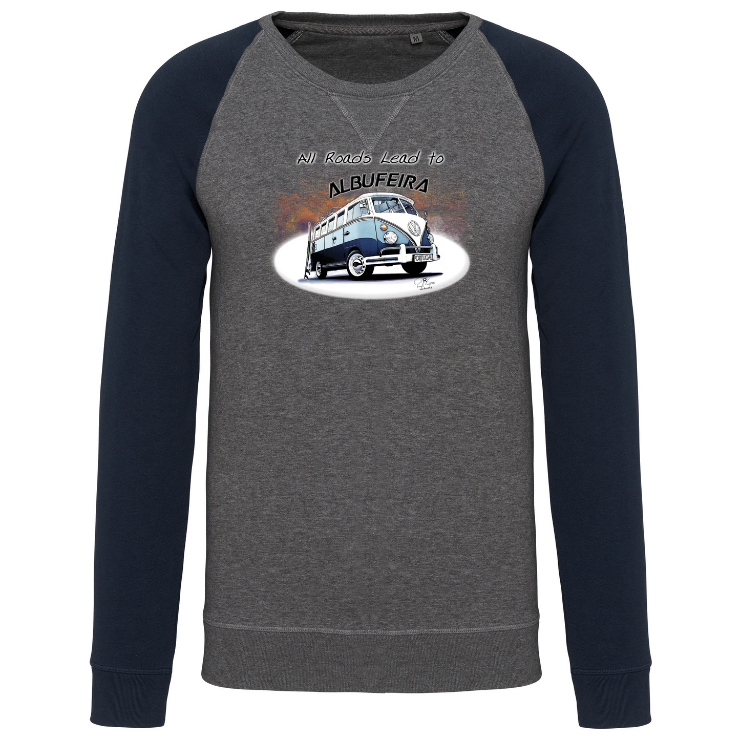 Sweatshirt Bicolor sem capuz All Roads Lead to Albufeira