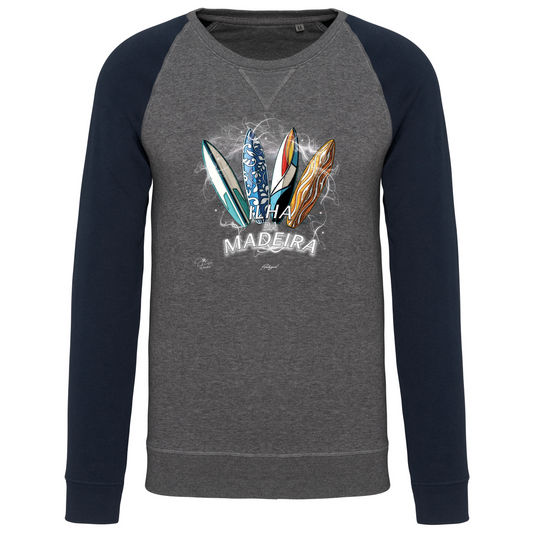 Sweatshirt Bicolor sem capuz Surfboards Ilha da Madeira