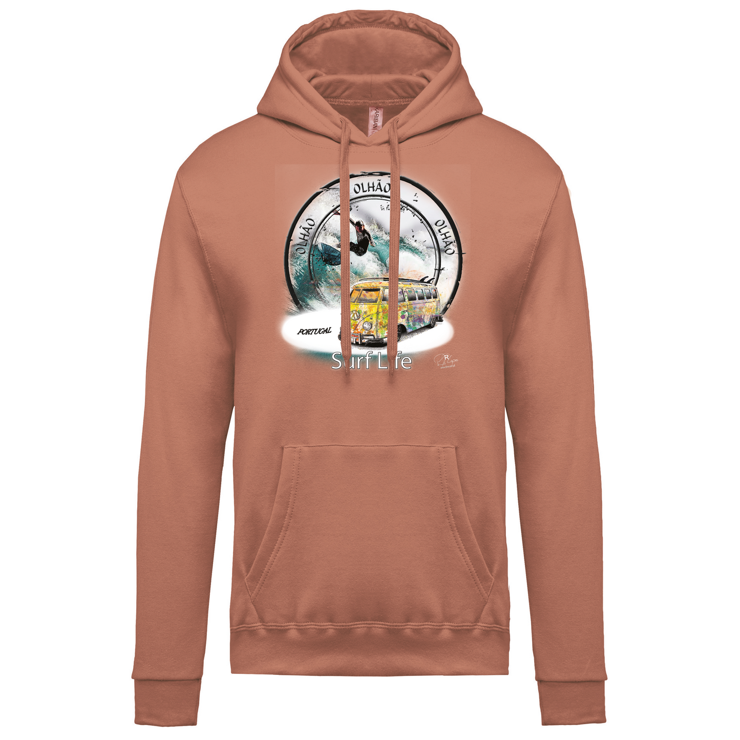 Sweatshirt Kariban com Capuz Surf Life Olhão