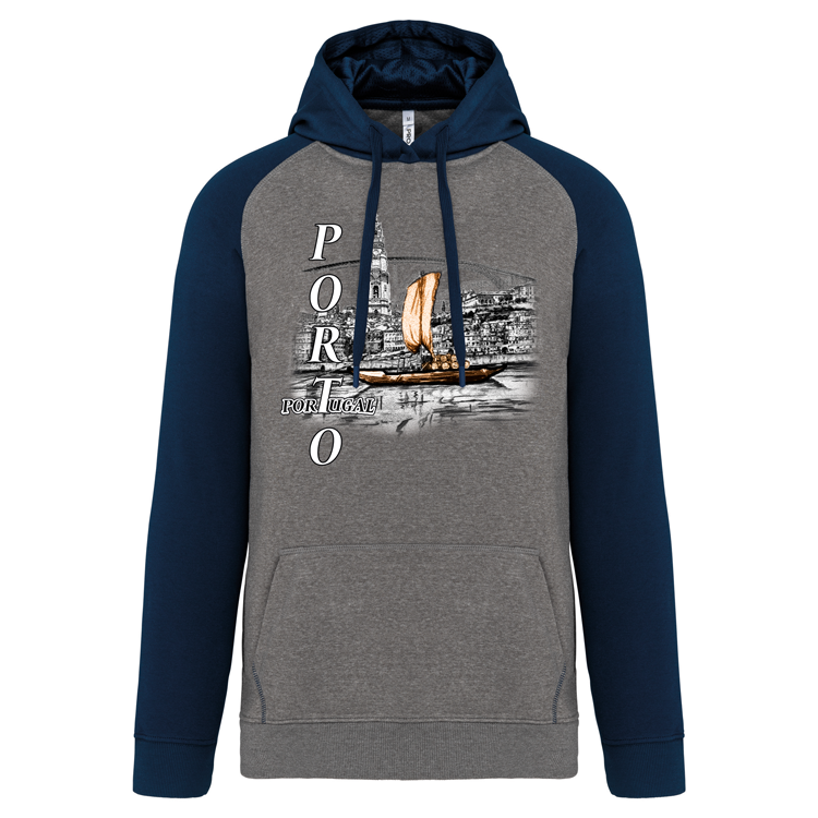 Sweatshirt Bicolor com capuz Ribeira