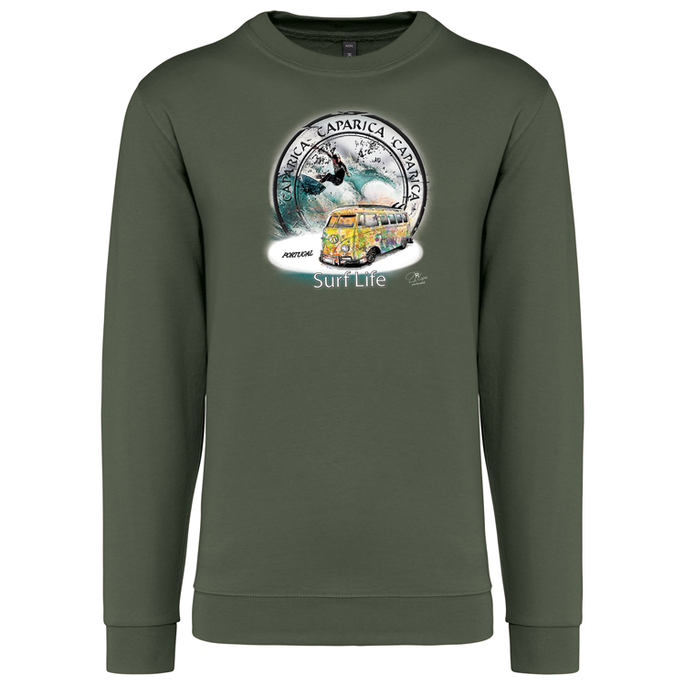 Sweatshirt Kariban sem Capuz Surf Life Caparica