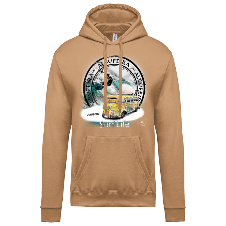 Sweatshirt Kariban com Capuz Surf Life Albufeira