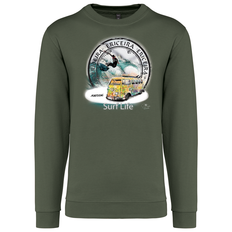 Sweatshirt Kariban sem Capuz Surf Life Ericeira