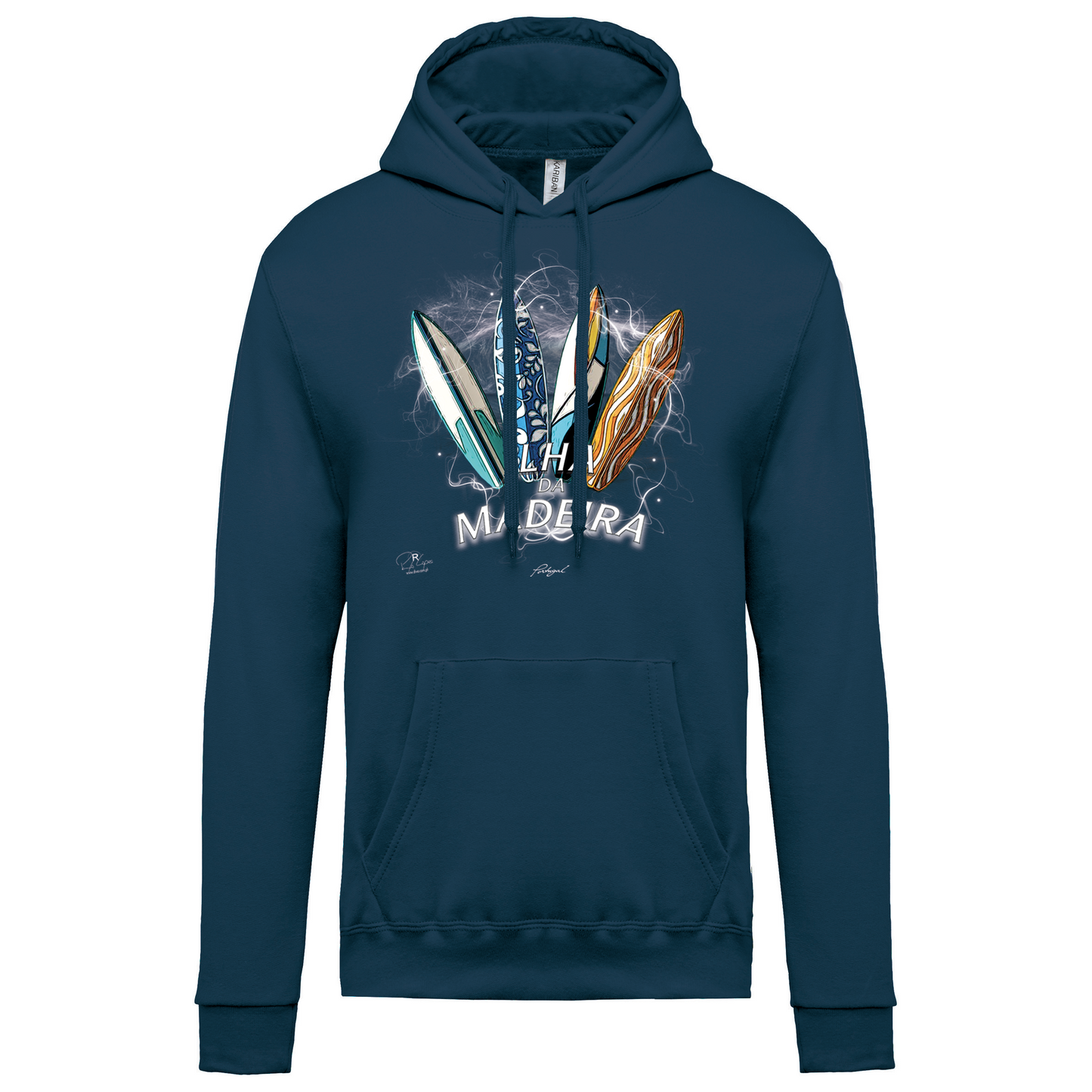 Sweatshirt Kariban com Capuz Surfboards Ilha da Madeira