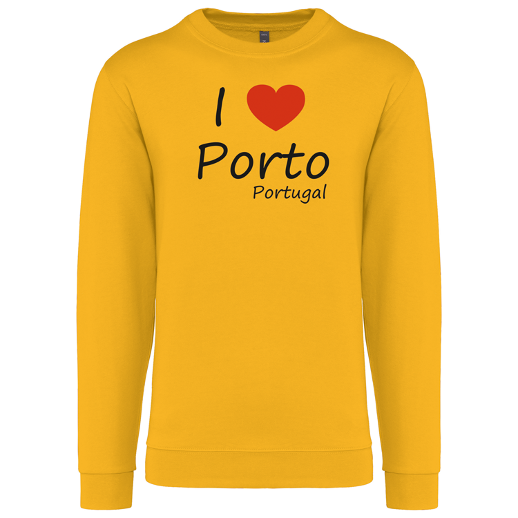Sweatshirt Kariban sem Capuz I Love Porto