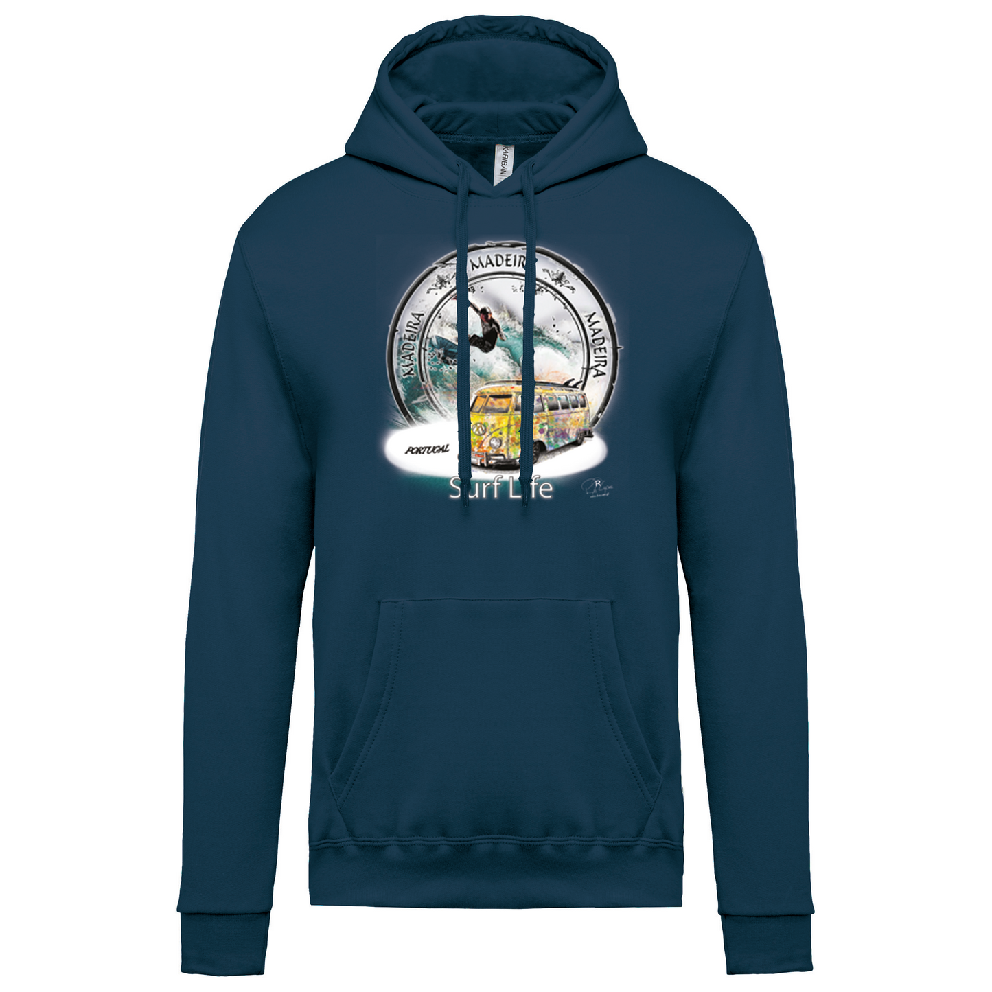 Sweatshirt Kariban com Capuz Surf Life Ilha da Madeira