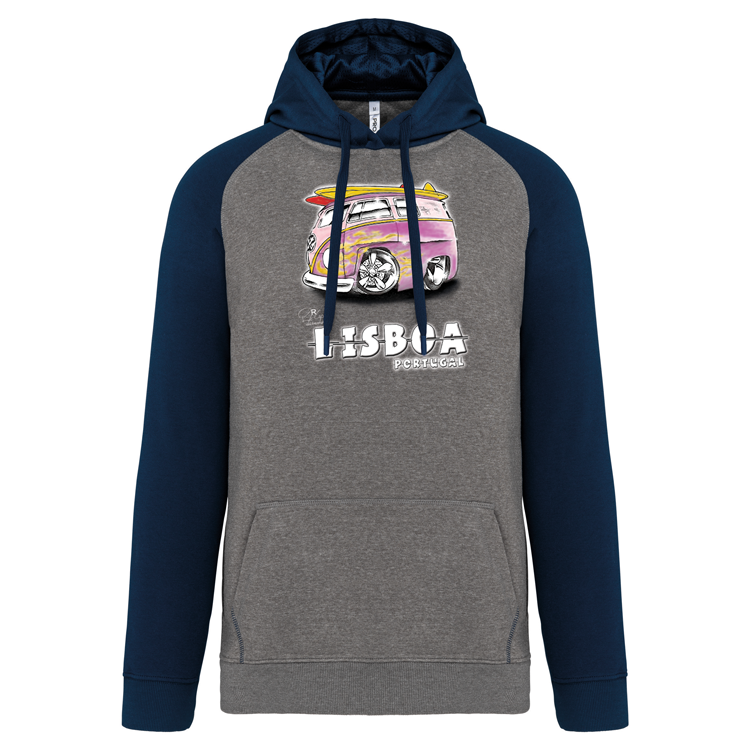 Sweatshirt Bicolor com capuz Gorduxinha Lisboa